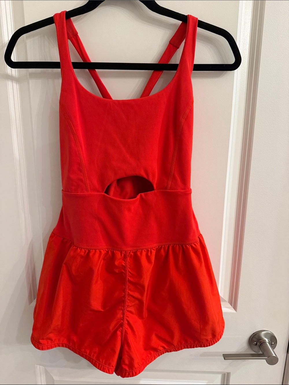 Free People Red Cutout Romper